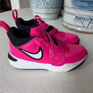 Nike Kids Pink Hustle Team 11 Sneakers - size 13C